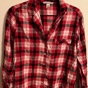 Victoria’s Secret Red/Pink Plaid Pajamas Set Size S